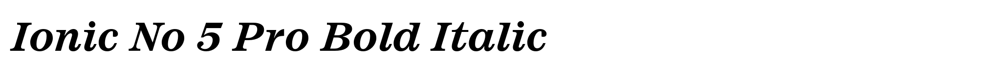 Ionic No 5 Pro Bold Italic image